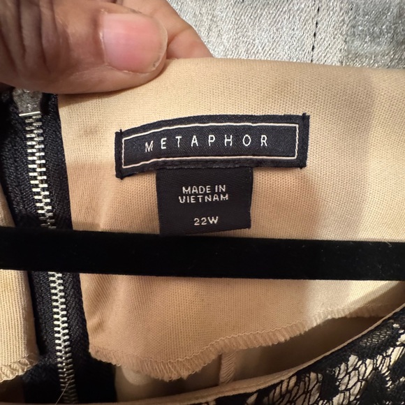 Metaphor Black and Gold Floral Midi Dress - Picture 5 of 5